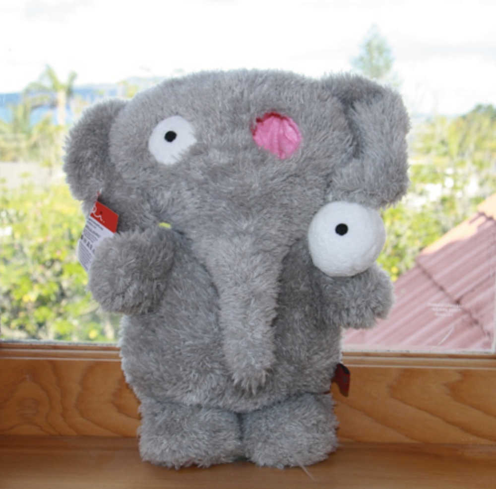 Elli – a toy elephant created for retinoblastoma children.